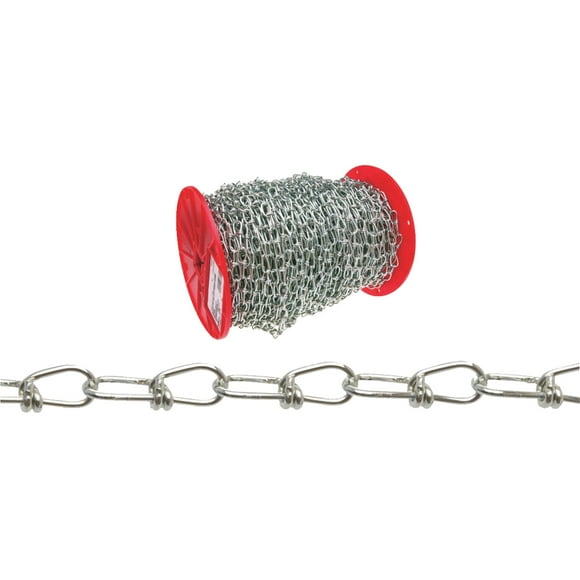 Chain Double Loop 275 Ft No L X 9/64 in Dia 2/3 Silver Carbon Steel Metal Chain Double Loop 275 Ft No L X 9/64 in Dia 2/3 Silver Carbon Steel Metal